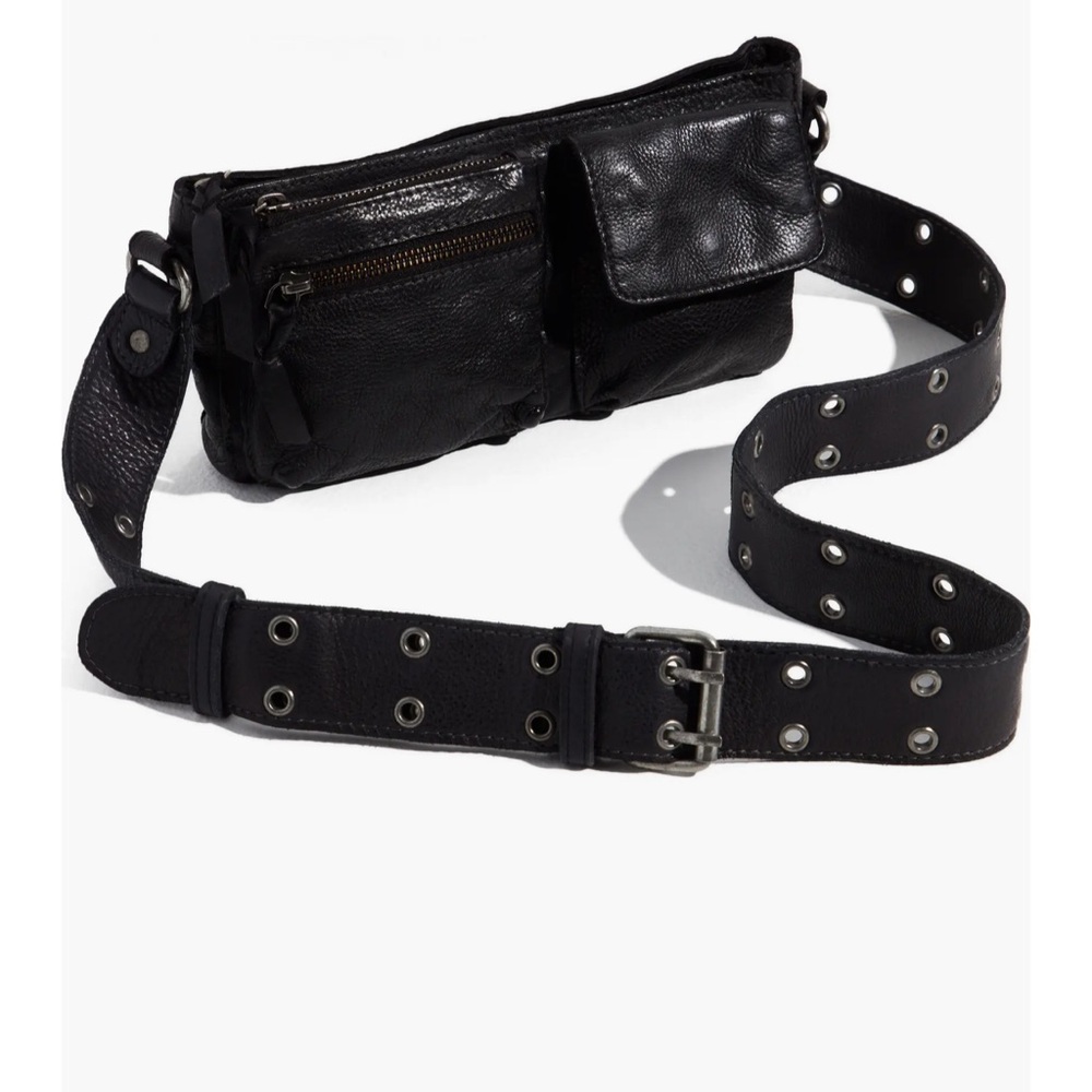 Free People Wade Sling Leather Shoulder Bag